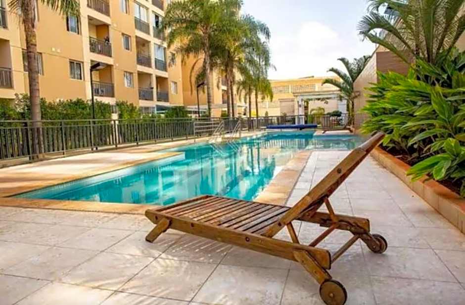 1 quarto e sala com lazer completo