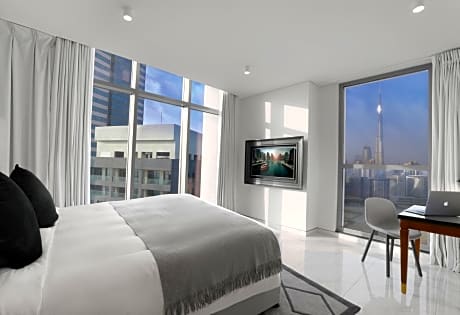 Premium Three-Bedroom Apartment - Burj Khalifa Partial View