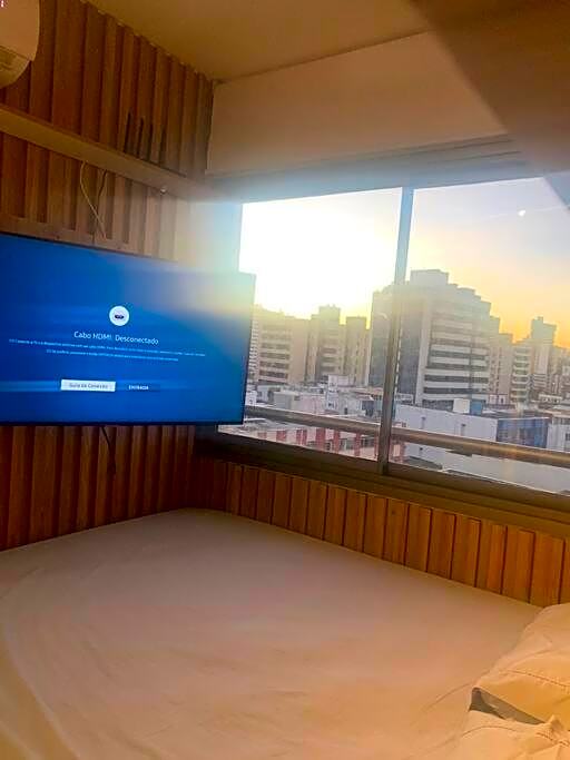 Studio aconchegante em frente a praia