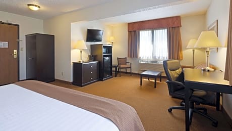 1 King Bed, Non-Smoking, Mini Suite, 32-Inch Lcd Television, Microwave And Refrigerator, Sofabed, Fu