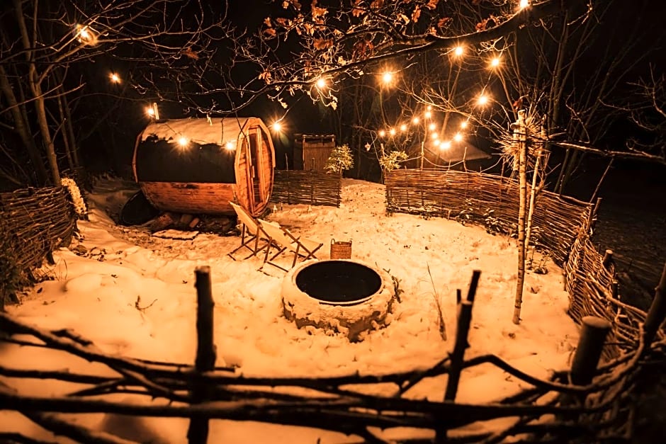 Cozy wood hut on the farm