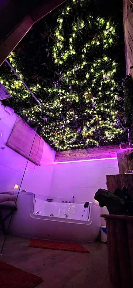 Gîtes Mas des rochers - Case bambou avec Spa