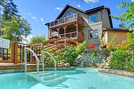 Front RIVER private BEACH 2 HOT TUBS 15 p SAUNA