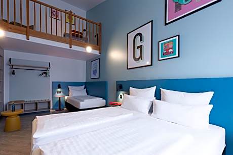 Loft with One Queen and One Single Bed