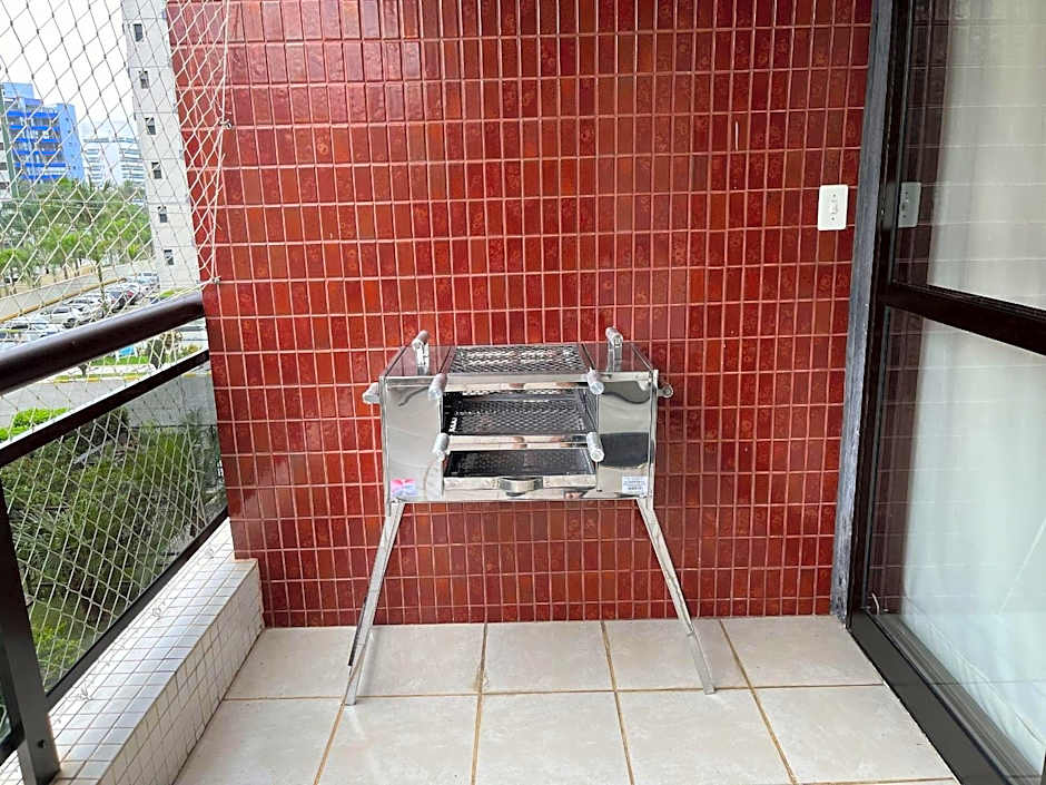 RIVIERA: M6 PRAÇA DAS ARTES 24 Duplex, Perto da Praia, Vista para as Piscinas, 3Dorms+Sala Íntima, 2½Banh, 2Gar, Ar+Ventiladores, Wi-Fi, Tela de Proteção, Varanda com Churrasqueira Ecológica, até 8-9Hóspedes