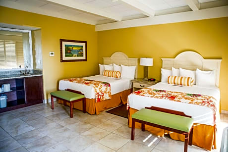 Queen Room with Two Queen Beds and Disability Accessible Bath Tub