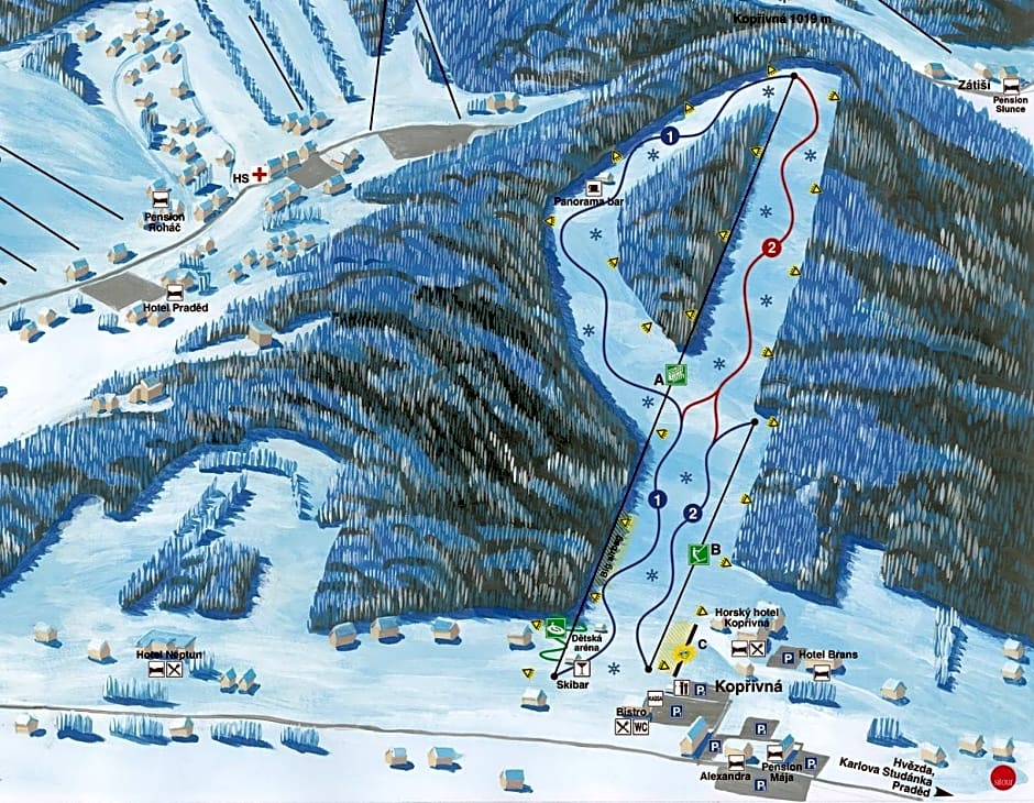 Chaty ve Ski-relax Avalanche Dolní Moravice