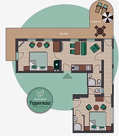 Apartment with Garden View