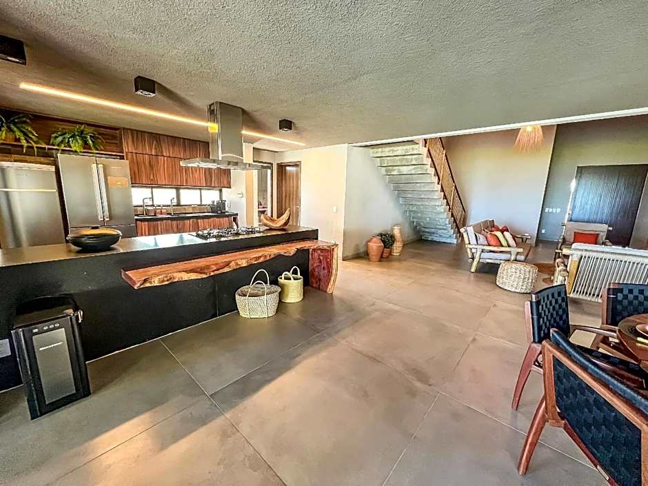 Casa Waua | PÉ NA AREIA, rooftop, borda infinita