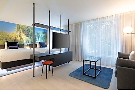Deluxe, Studio, 2 Double, Courtyard view
