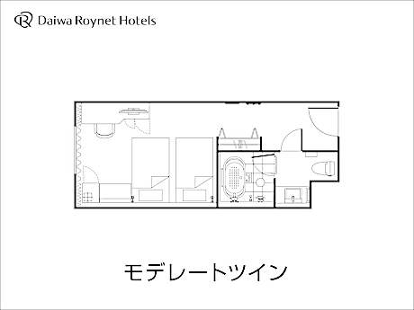 Moderate Twin Room for 1 Person - Non-Smoking