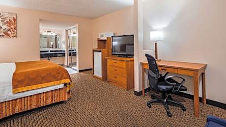 1 King Bed, Non-Smoking, High Speed Internet Access, Microwave And Refrigerator, Coffee Maker, Iron 