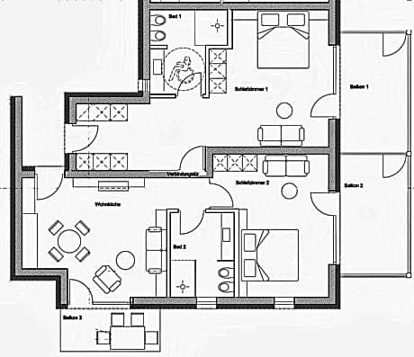 Three-Bedroom Apartment