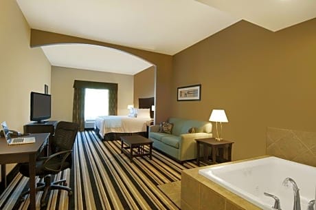 Suite-1 King Bed, Mobility Accessible, Communication Assistance, Roll In Shower, Whirlpool, Non-Smoking, Full Breakfast