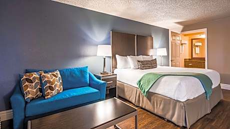 Non-Pet, 1 Queen Bed, Suite with Kitchen and Sofa