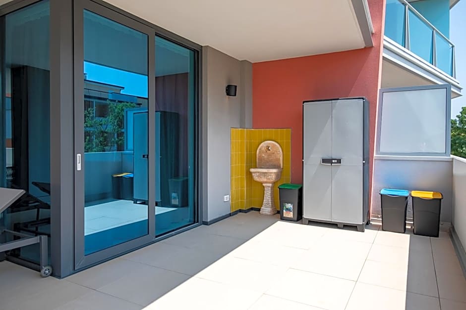 Aparthotel Zefiro com design, large terrace, bike, near beach and thermal
