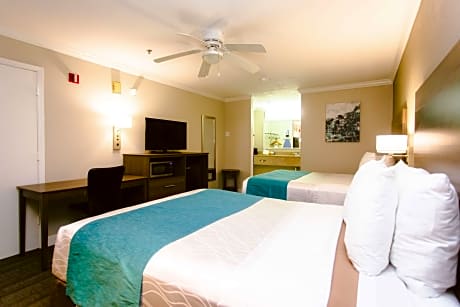 2 QUEEN BEDS,MOBILITY ACC,COMMASSIST,BATHTUB,NSMK,CONTINENTAL BREAKFAST