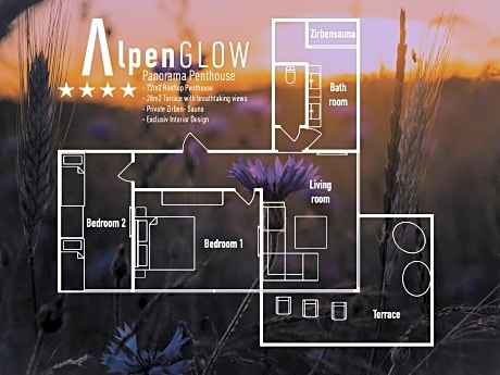 Two-Bedroom Panorama Penthouse with Sauna