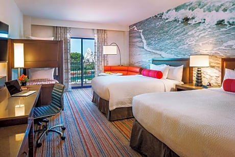 Room, 2 Queen Beds, Balcony, Resort View