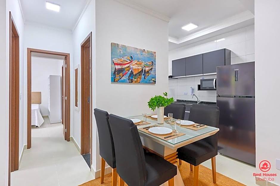 BH28: 1 Quadra d Praia, Ar, Churrasqueira, Piscina