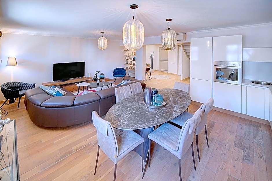 Cannes banane 50m croisette, luxueux 4 pièces dans résidence de standing