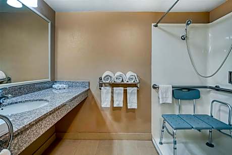 2 Queen Beds, Mobility Accessible, Roll In Shower, Non-Smoking, Continental Breakfast