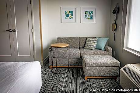 Studio King Room with Sofa Bed and Roll-in Shower – Mobility and Hearing Accessible