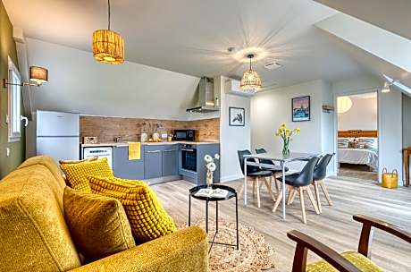 Appartement-Basic-Salle de bain et douche-Vue sur la campagne