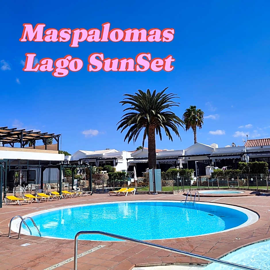 Maspalomas Lago Canary Sunset
