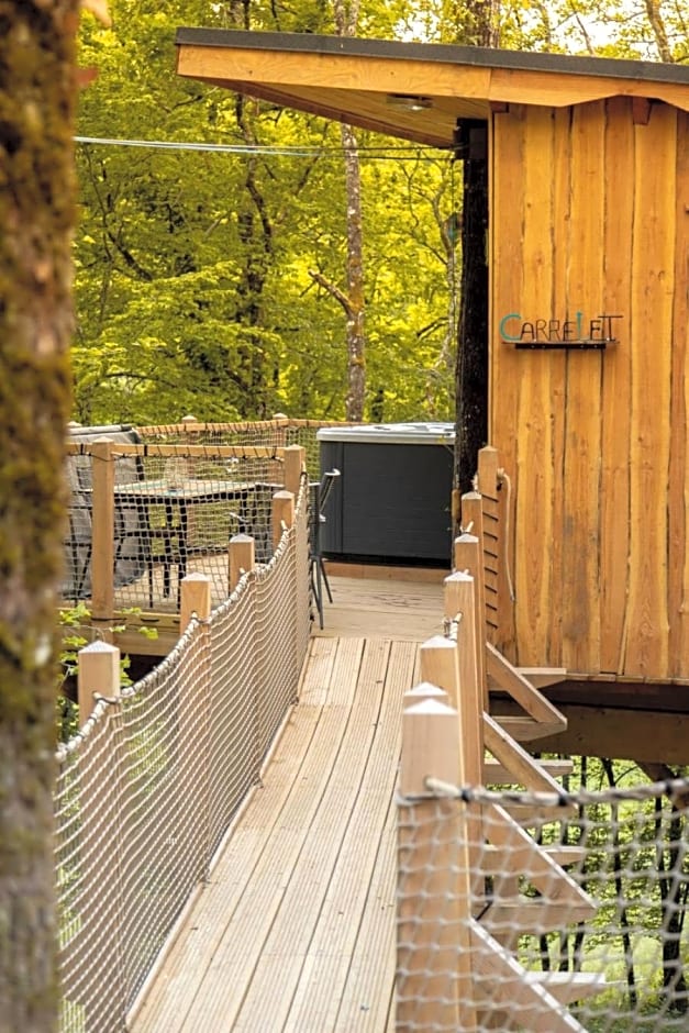 Cabanes dans les arbres avec spa Lot et Dordogne