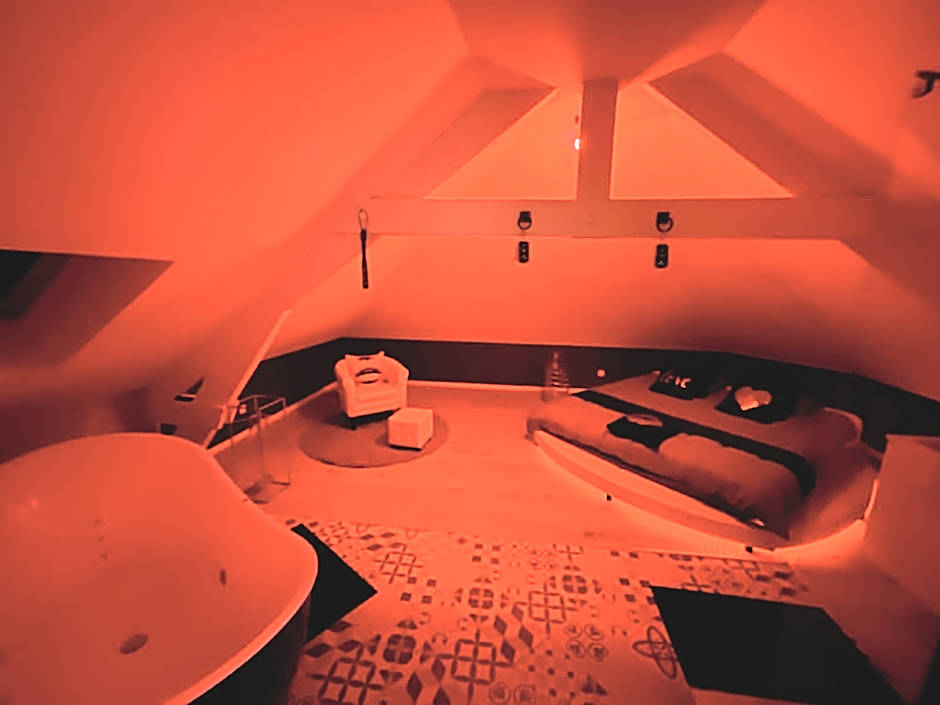 Redroom Loveroom Chambre Spa privative Insolite Thème 50 nuances de grey