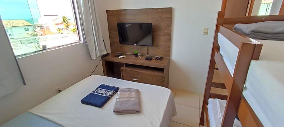 Apartamento lindo, completo e de frente para o mar