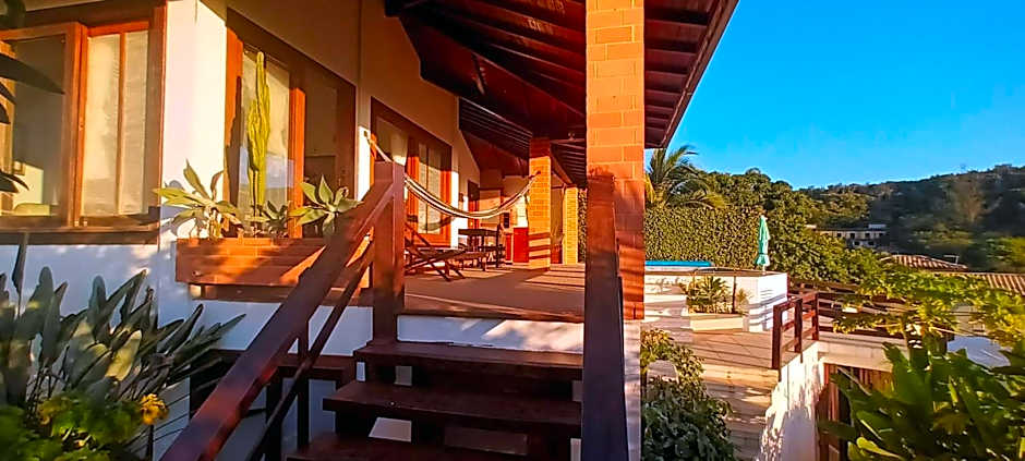 3Suítes, piscina e vista do mar em condomínio pé na areia - pátio compartilhado