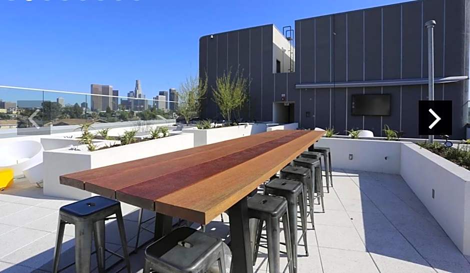 Downtown Los Angeles Skyline balcony view Modern Penthouse