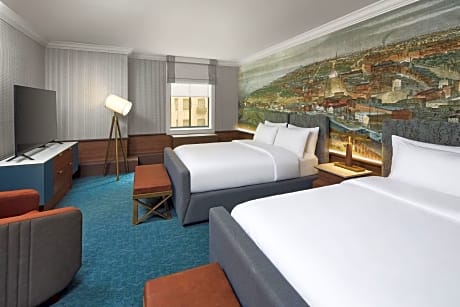 One-Bedroom Executive Suite with Two Queen and One Sofa Bed