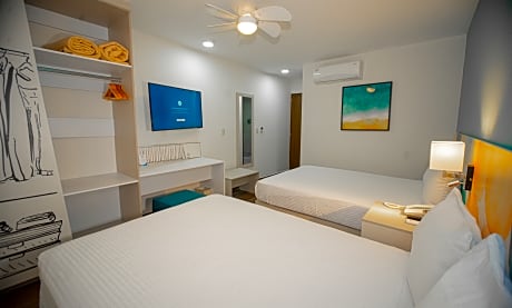 Standard two doubles beds