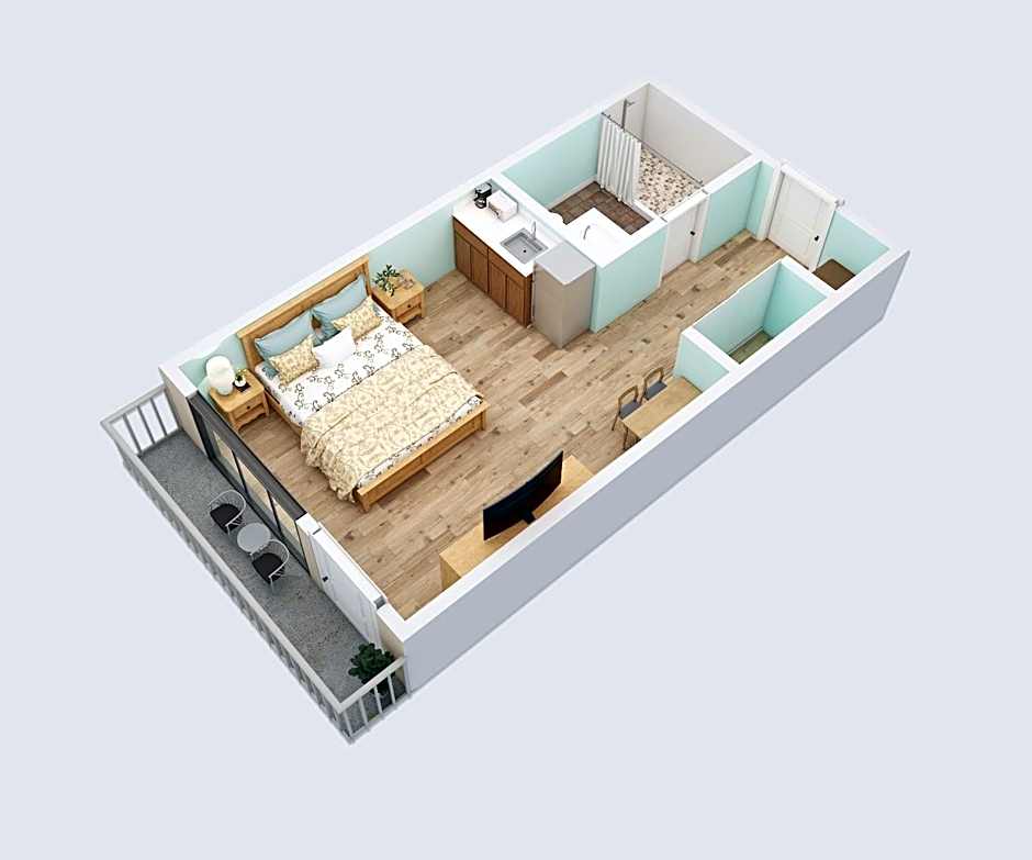 MCM Retro Beachfront Studio Great View, King Bed Remodeled