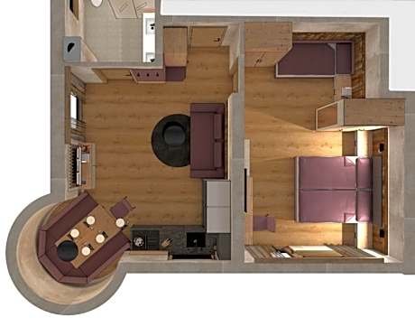 One-Bedroom Apartment with Terrace