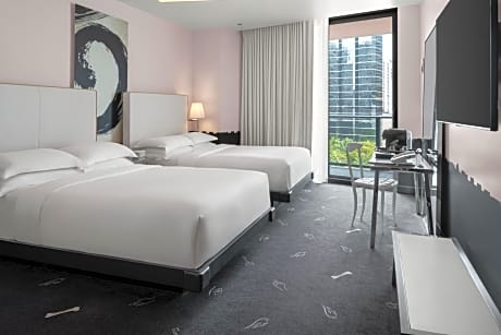 Premier Double Room with Two Double Beds and Balcony - City View
