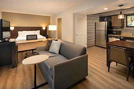 Studio King Room with Sofa Bed - Mobility/Hearing Accessible with Roll-In Shower