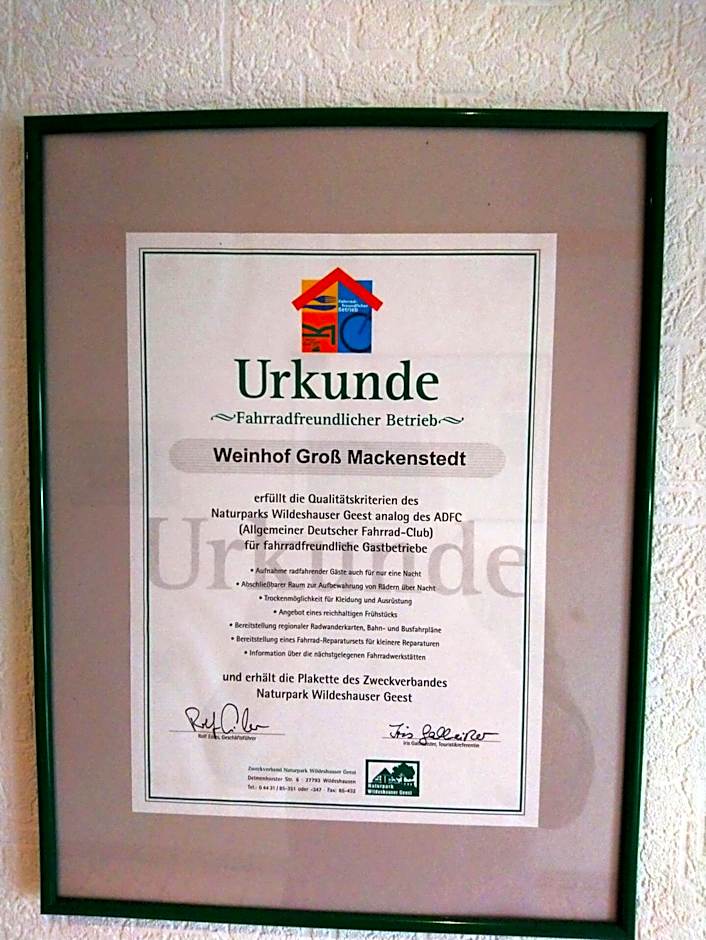 Hotel Weinhof Groß Mackenstedt
