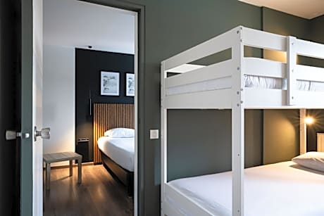 Standard Quadruple Room with One Double and Two Single Beds