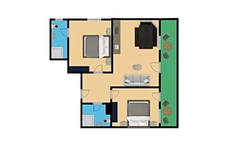 Two-Bedroom Apartment with Balcony