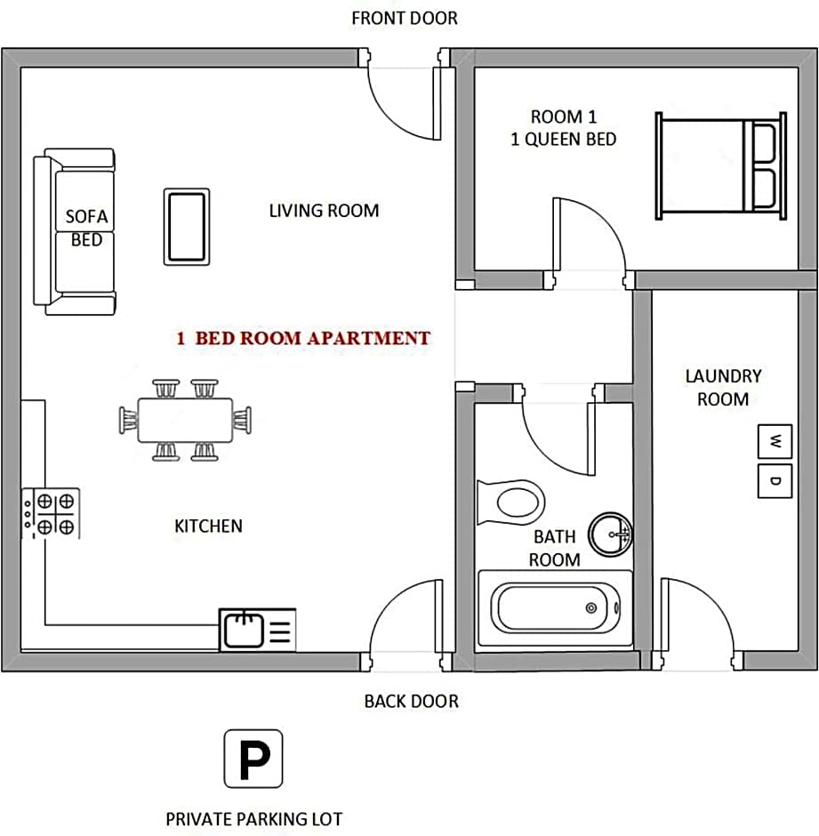 Home Style Apartments - 1 & 3 BR Suites with Full Kitchen