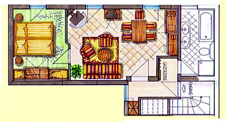 One-Bedroom Apartment with Balcony