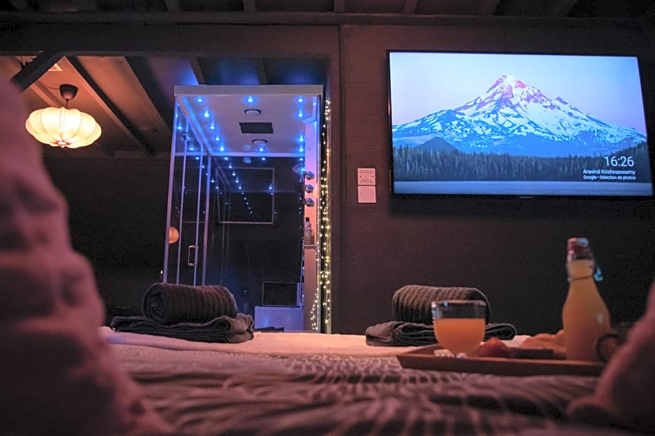 PAUSE NATURE SORBAIS Chambre avec SPA, SAUNA, STREAMING et arrivée autonome