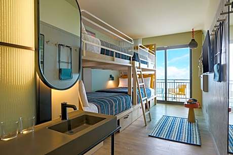 Room with Two Sets of Bunk Beds and Oceanfront View