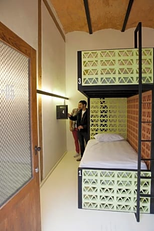 Bed in 8-Bed Mixed Dormitory Room with Shared Bathroom