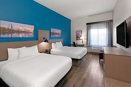 Queen Room with Two Queen Beds and Roll-In Shower - Mobility/Hearing Accessible - Non-Smoking
