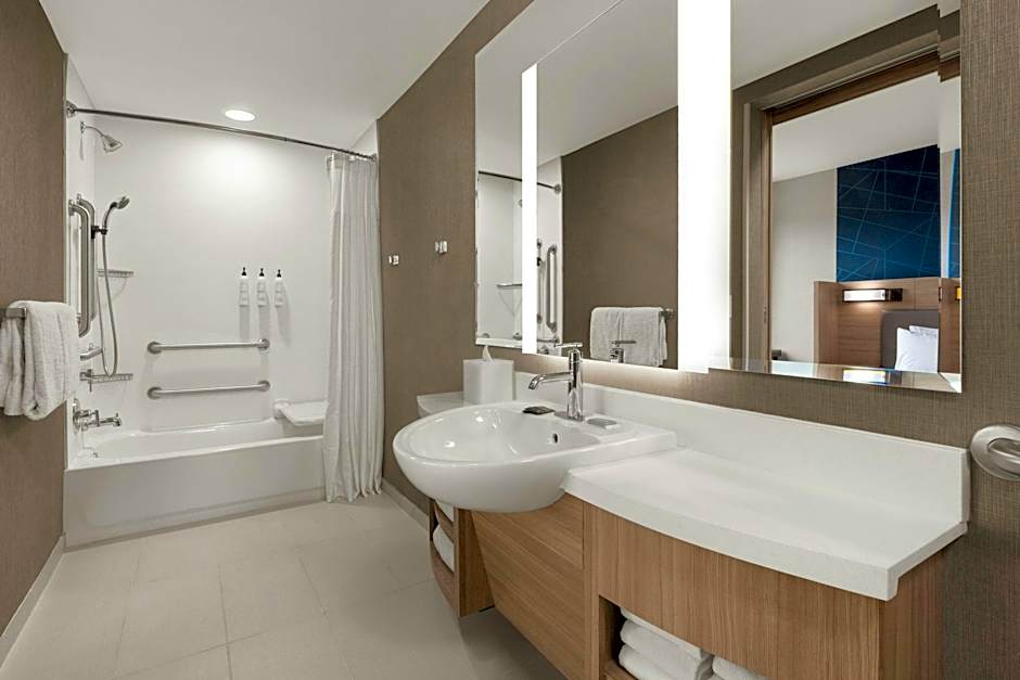 Photo 1 of 9 of Suite, 1 King Bed, Trundle Sofa Sleeps 2, Hearing Accessible, Mobility Accessible with Roll-In Showe